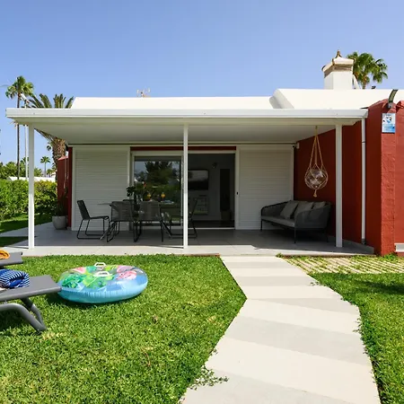 Villa Guerrero - Terraza Y Acceso A Piscina Comun Maspalomas  Exterior foto