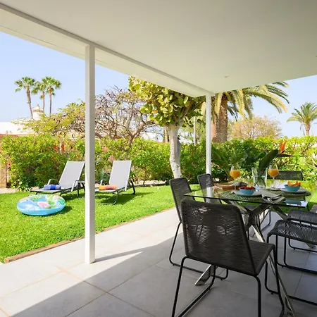Villa Guerrero - Terraza Y Acceso A Piscina Comun Maspalomas  Exterior foto